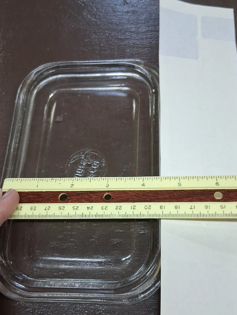 Vintage Beco Ware clear glass refrigerator storage container replacement Lid‎